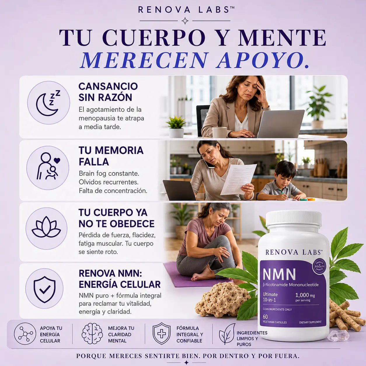 Complejo NMN 10-en-1 Anti-Edad RENOVA LABS™