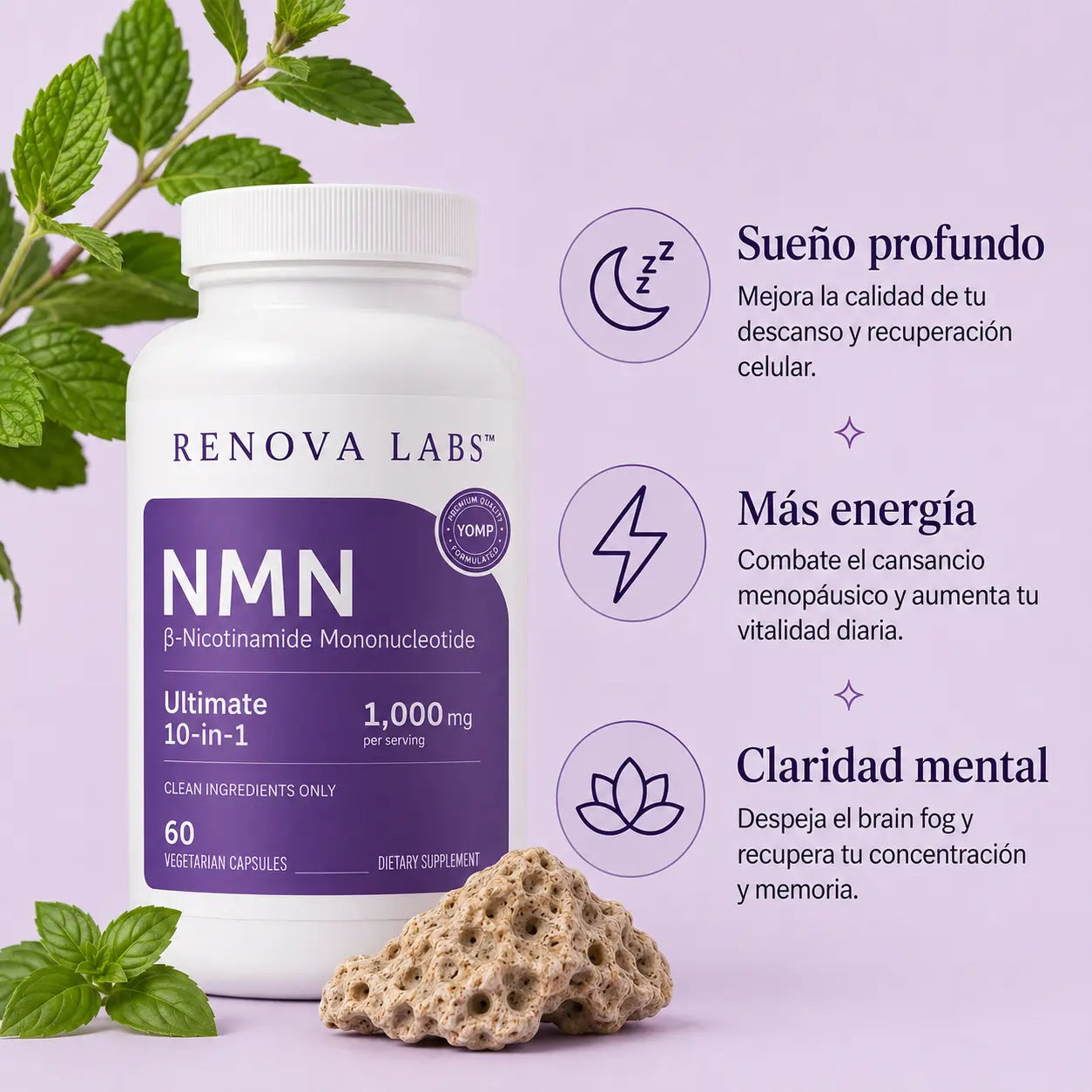 Complejo NMN 10-en-1 Anti-Edad RENOVA LABS™